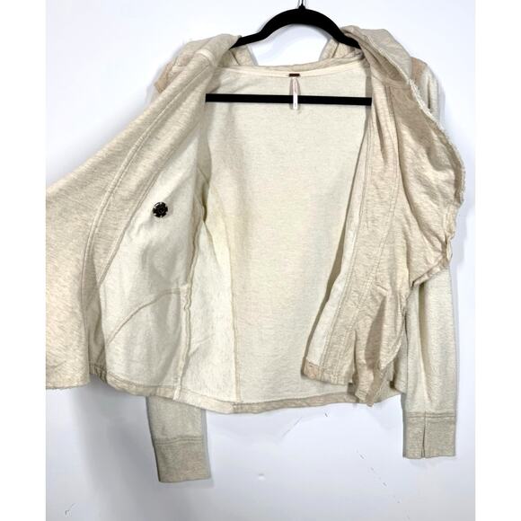Free People Clementine Cream Lace Asymmetrical Boho Jacket Snap Size Small/P - Picture 8 of 10